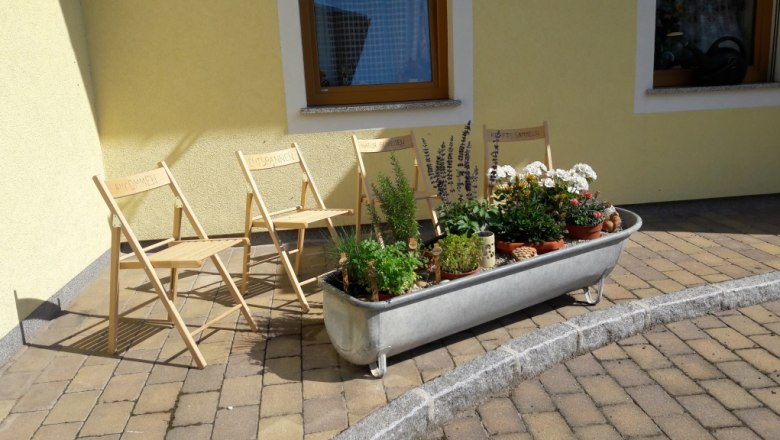 Kräuterbadewanne, © Familie Winter Kräuterbadewanne, © Familie Winter