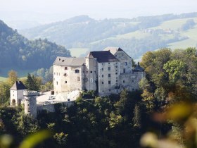 Die majest&auml;tische Burg Plankenstein thront malerisch &uuml;ber der sanften H&uuml;gellandschaft und bietet atemberaubende Ausblicke auf die umliegenden W&auml;lder und Wiesen. Hier, wo Geschichte und Natur aufeinandertreffen, l&auml;dt die Umgebung zu unvergesslichen Wanderungen ein, die das Herz jedes Naturfreundes h&ouml;her schlagen lassen.